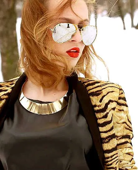 COP ROCK Gold Aviator Sunglasses sold by Giant Vintage product image thumbnail 2