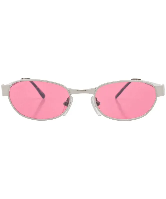 N.Y. NEWS Pink Square Sunglasses sold by Giant Vintage