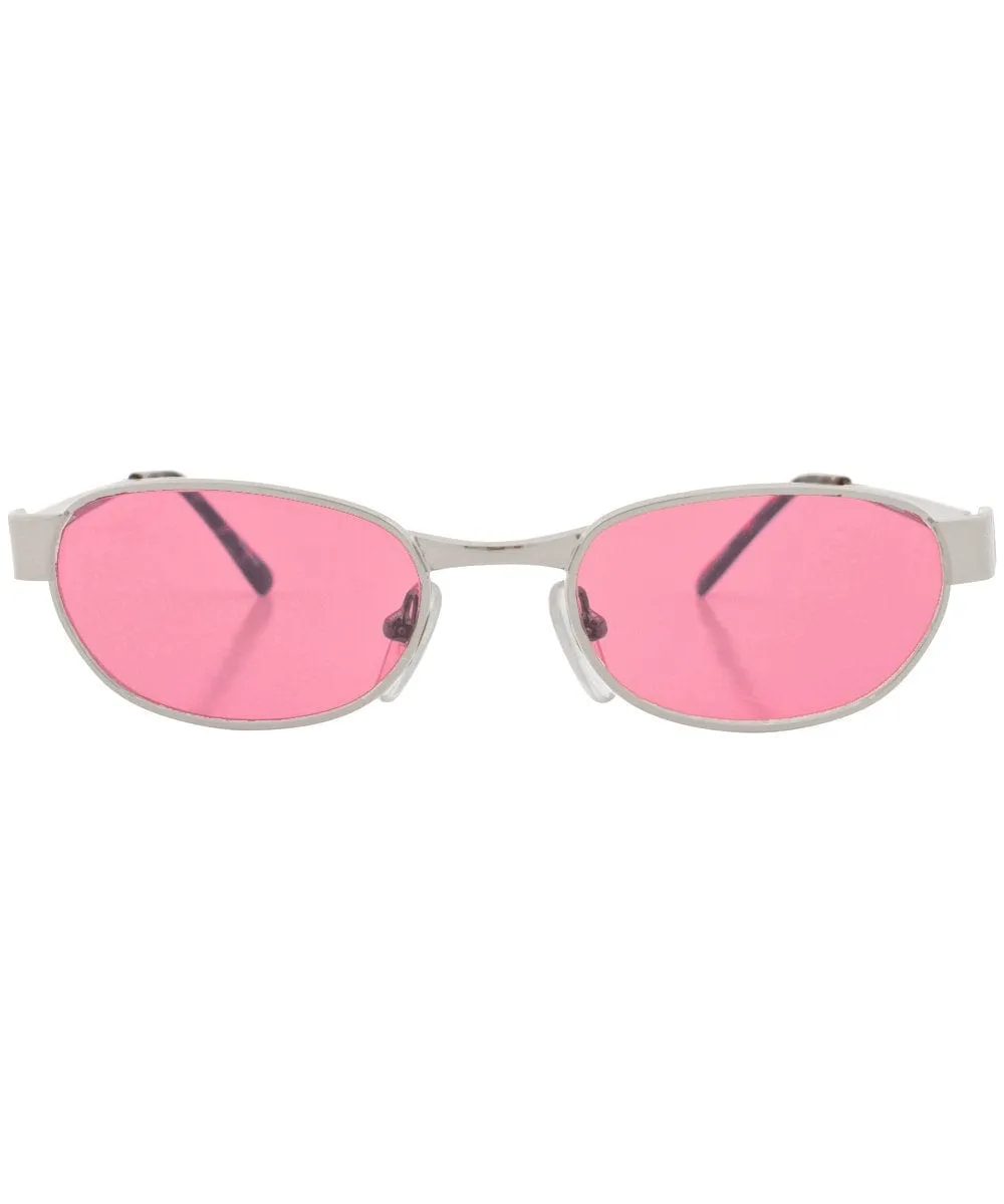 N.Y. NEWS Pink Square Sunglasses sold by Giant Vintage