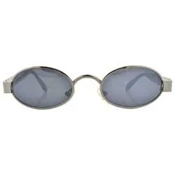 BIDDLE Gunmetal Oval Sunglasses sold by Giant Vintage
