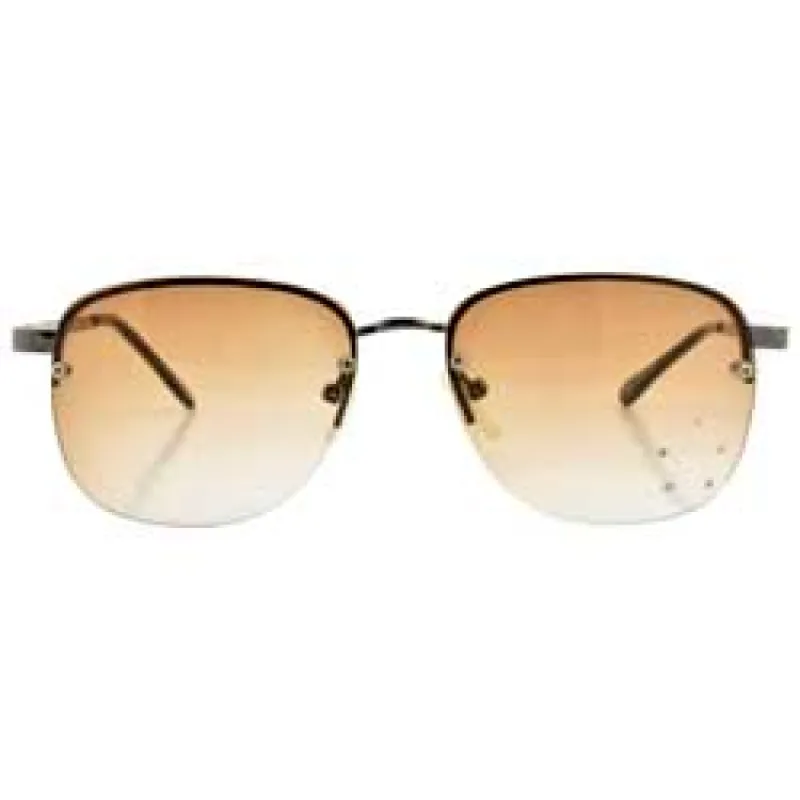 BIBBIDI Brown/Star Rimless Sunglasses sold by Giant Vintage