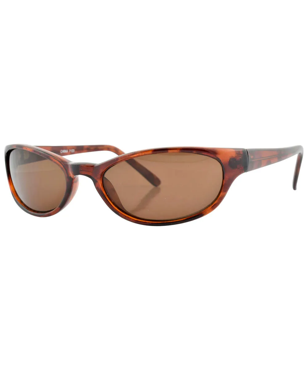WRAPPED Tortoise/Brown Indie Sunglasses sold by Giant Vintage product image thumbnail 2