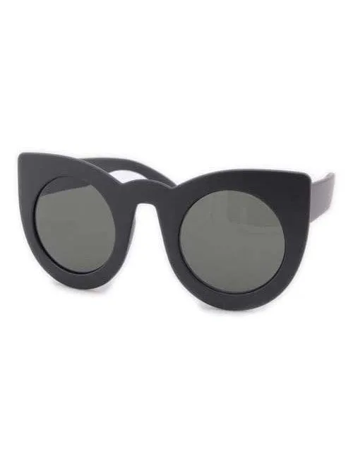 ZNOTZ Matte Black Cat-Eye Sunglasses sold by Giant Vintage product image thumbnail 2
