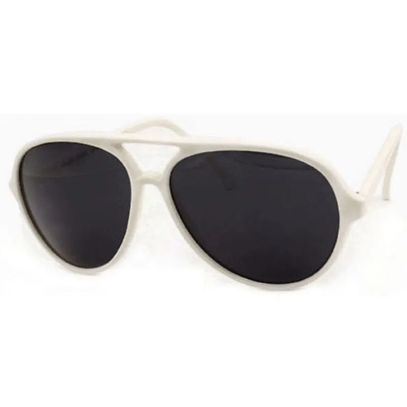 NORDIC White Aviator Sunglasses sold by Giant Vintage