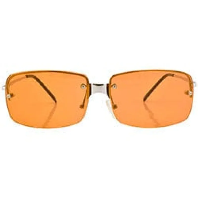 CHILLERZ Orange Rimless Sunglasses sold by Giant Vintage