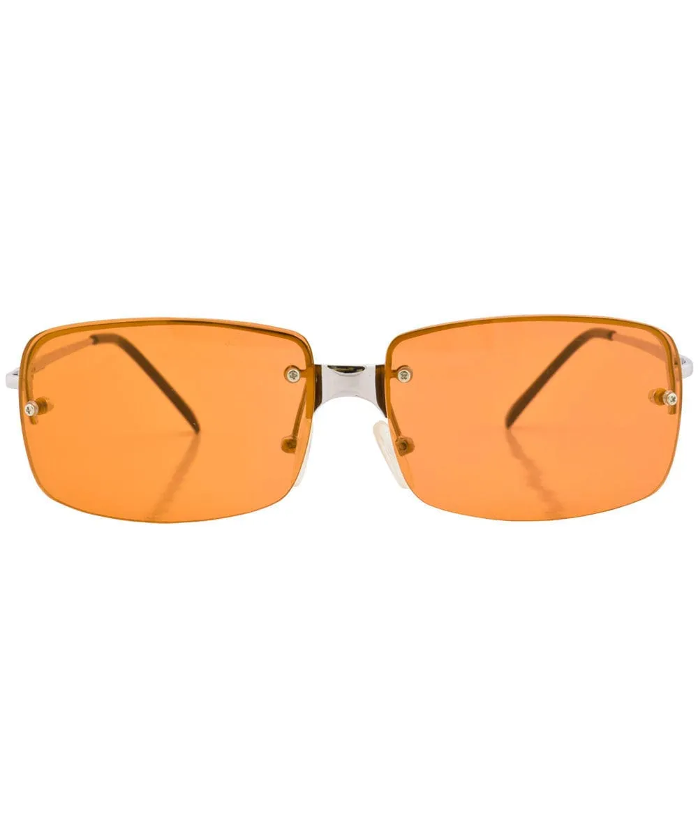 CHILLERZ Orange Rimless Sunglasses sold by Giant Vintage product image thumbnail 3