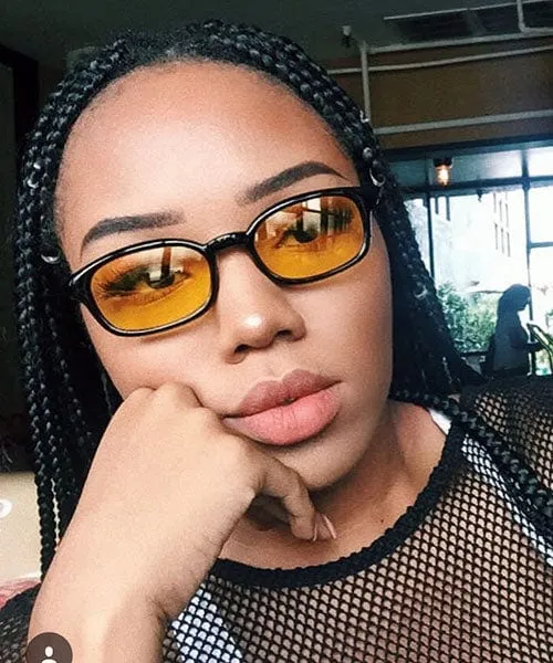 ANARCHY Yellow Classic Colored Square Sunglasses sold by Giant Vintage product image thumbnail 3