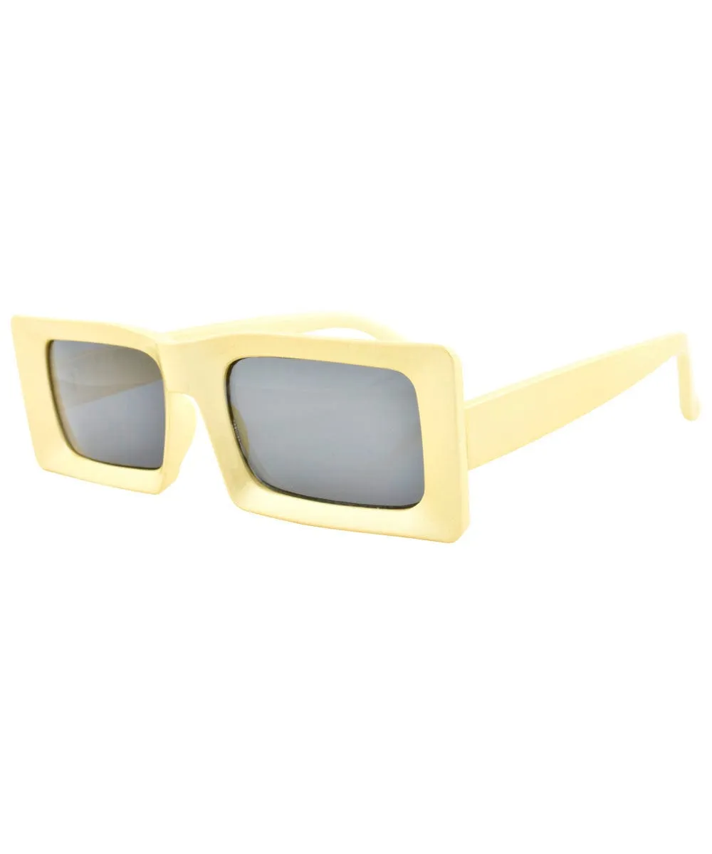DEUCE Yellow Mod Square Sunglasses sold by Giant Vintage product image thumbnail 3