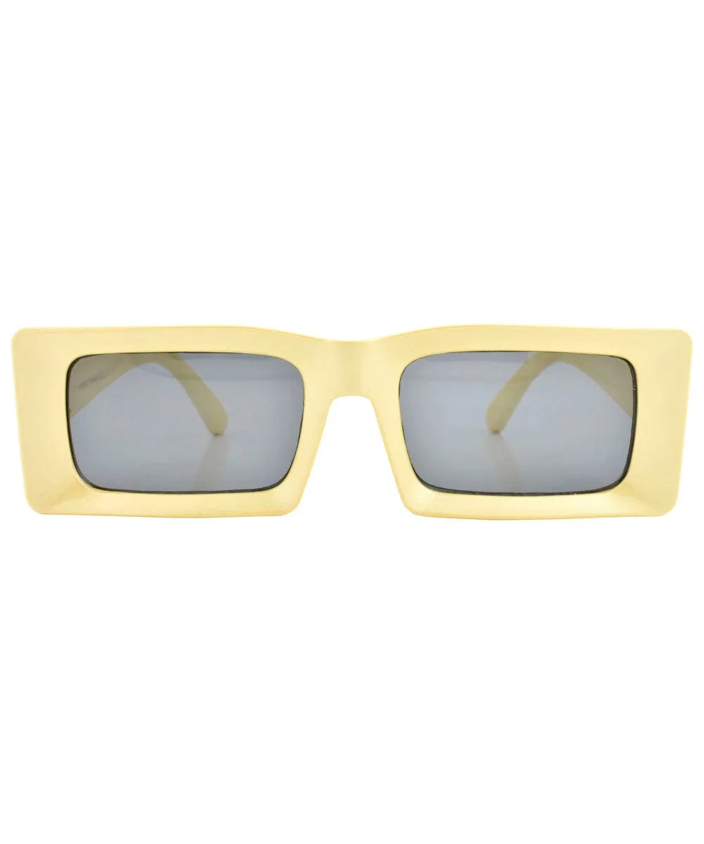 DEUCE Yellow Mod Square Sunglasses sold by Giant Vintage product image thumbnail 4