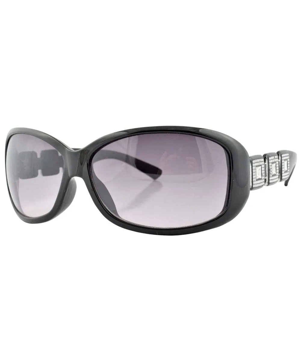 CHRISTIE Black Fashion-Forward Y2K Sunglasses sold by Giant Vintage product image thumbnail 2