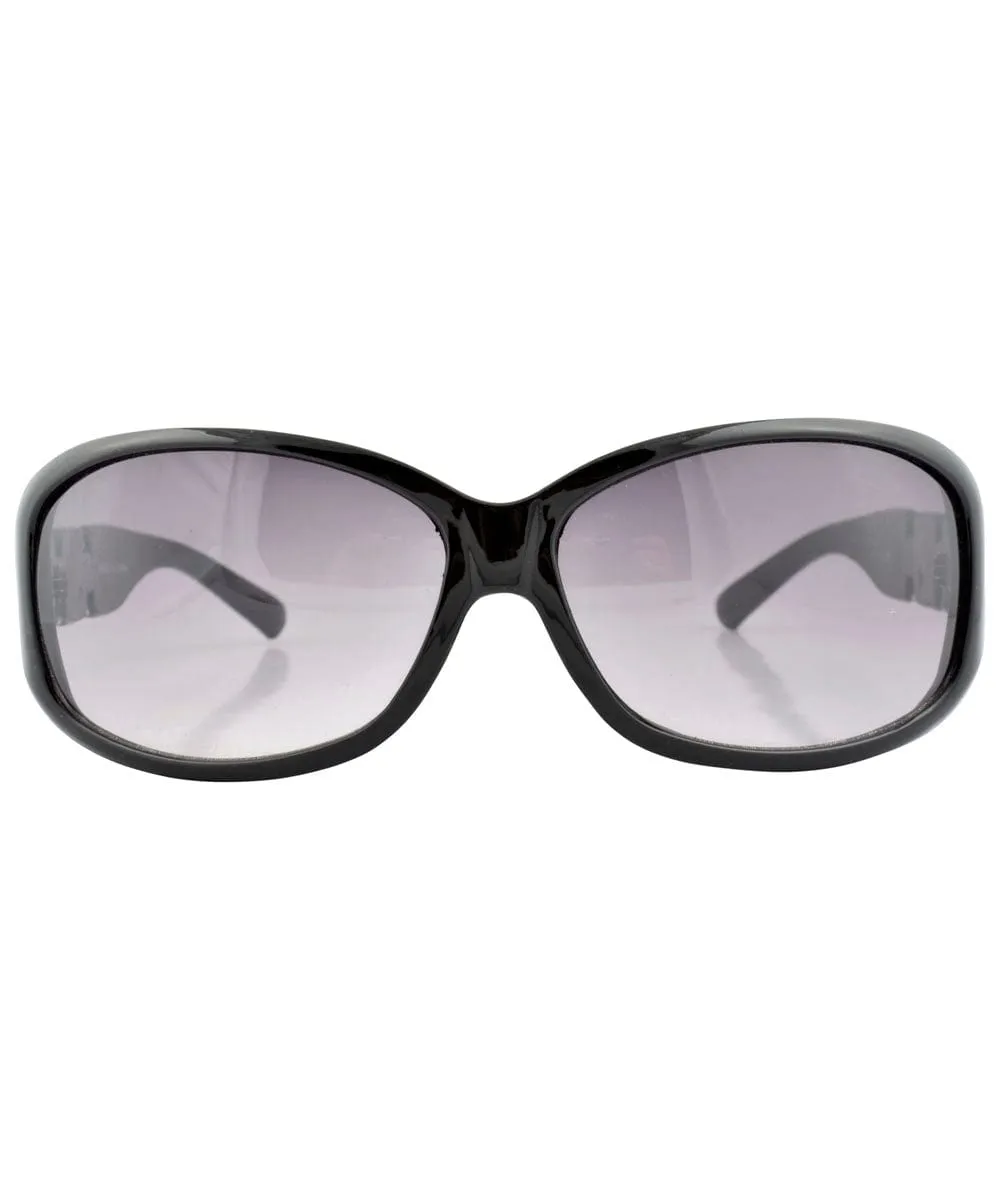 CHRISTIE Black Fashion-Forward Y2K Sunglasses sold by Giant Vintage product image thumbnail 3