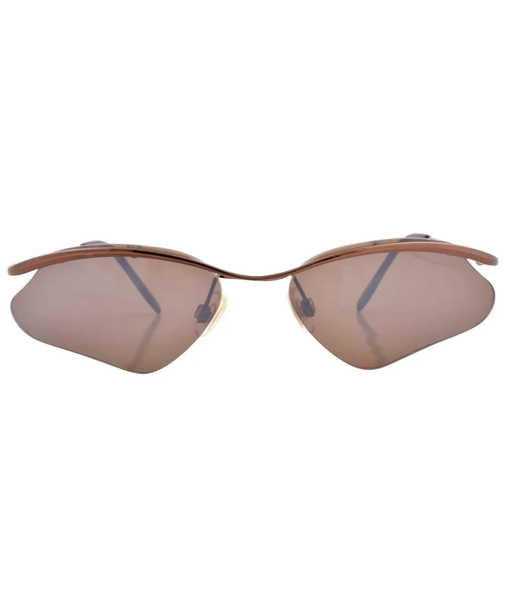 KID KNEE Copper Cat-Eye Sunglasses sold by Giant Vintage product image thumbnail 3