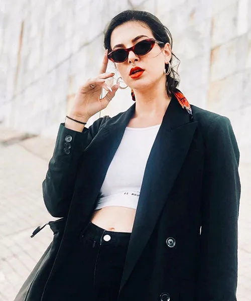 TABBY Tortoise Small Cat-Eye Sunglasses sold by Giant Vintage product image thumbnail 4