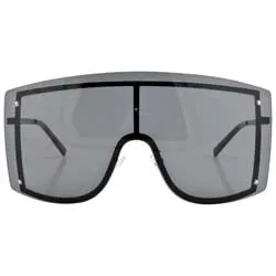 LUXE DELUX Black/SD Oversized Sunglasses sold by Giant Vintage