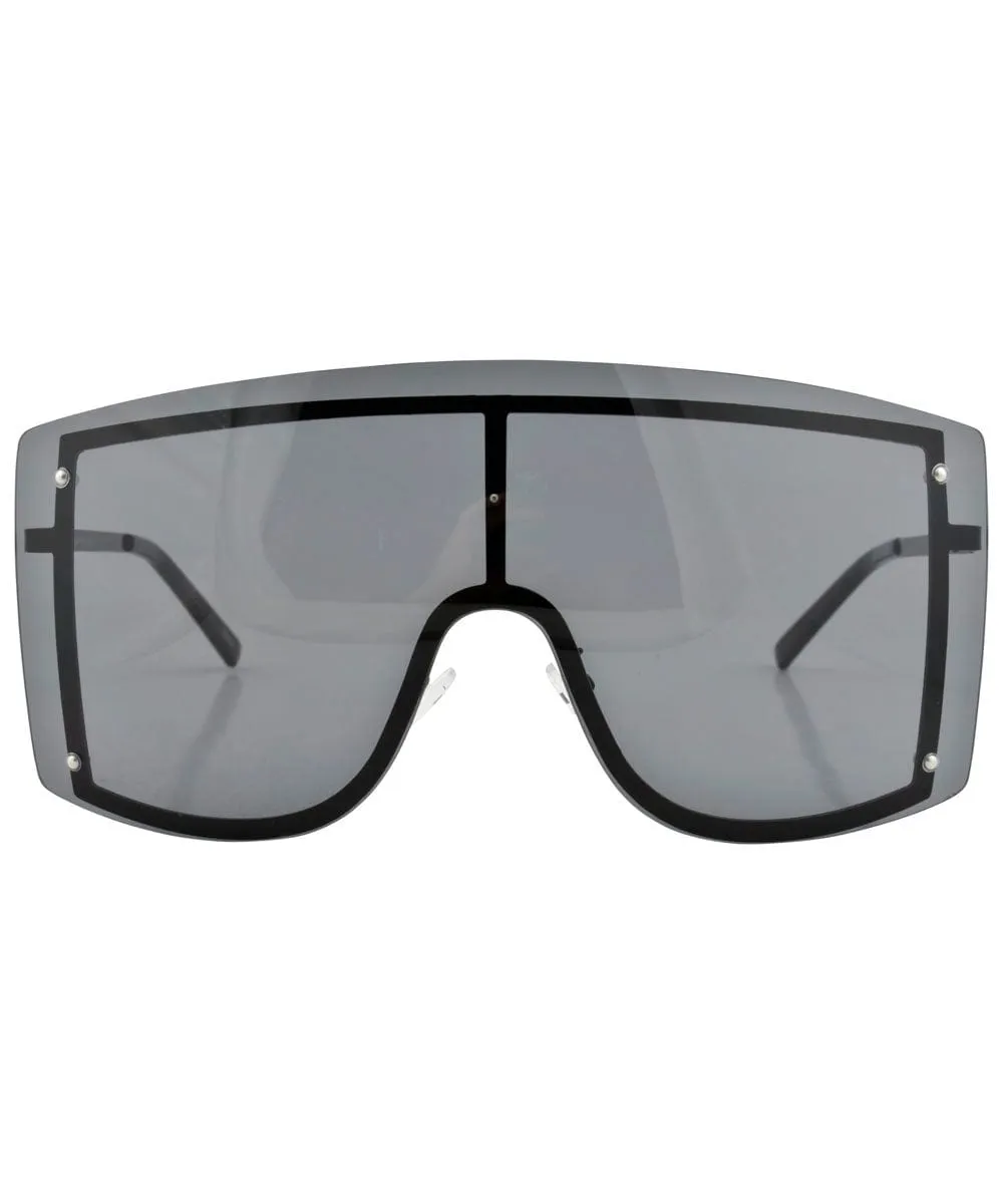LUXE DELUX Black/SD Oversized Sunglasses sold by Giant Vintage product image thumbnail 3