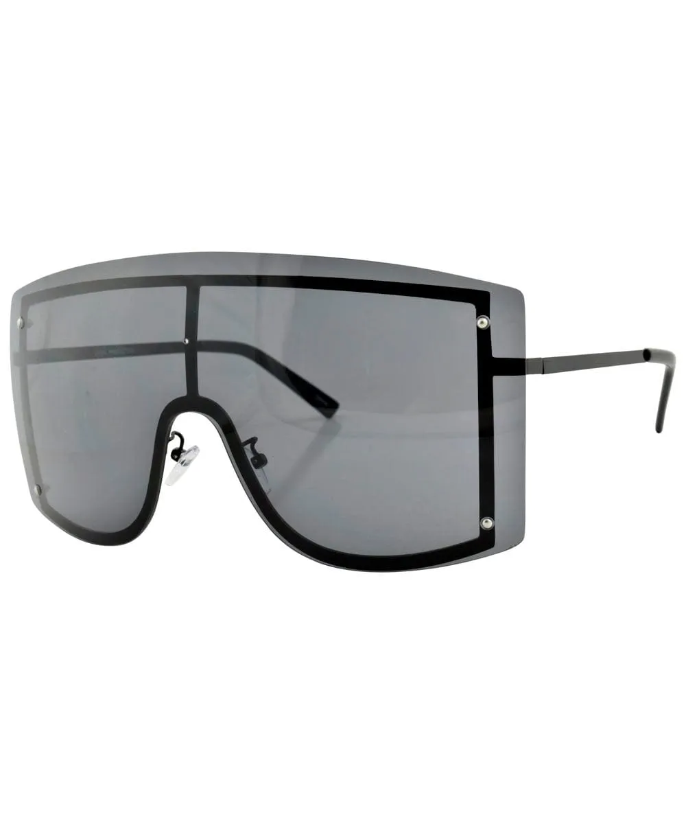 LUXE DELUX Black/SD Oversized Sunglasses sold by Giant Vintage product image thumbnail 2
