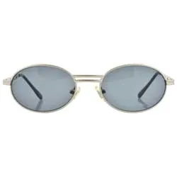 CHAMBERED Alloy Oval Sunglasses sold by Giant Vintage