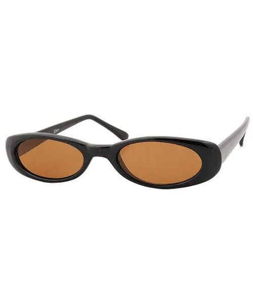 SHAMBALA Black/Brown Oval Sunglasses sold by Giant Vintage product image thumbnail 2