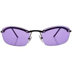 SPIN Purple/Black Rimless Sunglasses sold by Giant Vintage