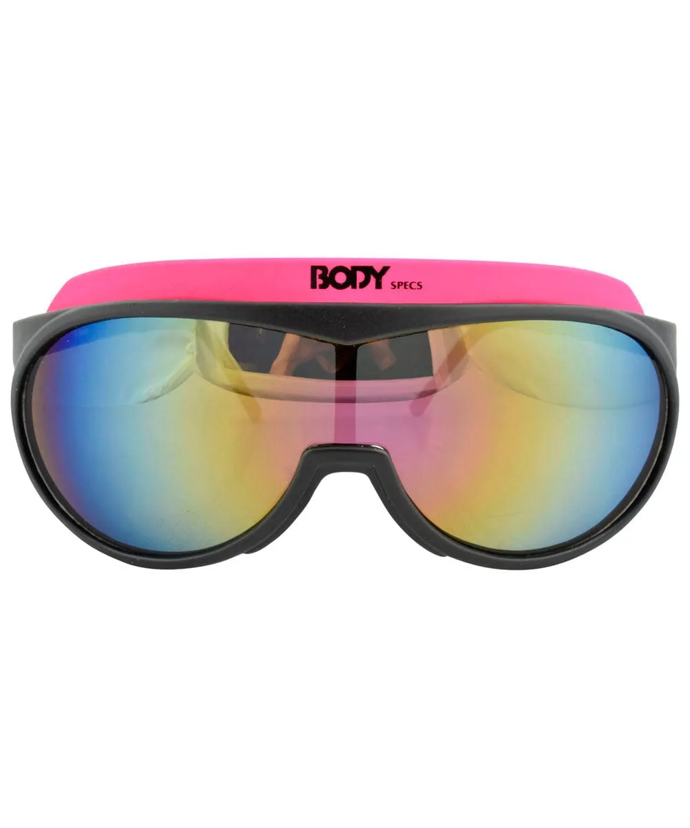 BODY SPECS Pink Shield Sunglasses sold by Giant Vintage product image thumbnail 3