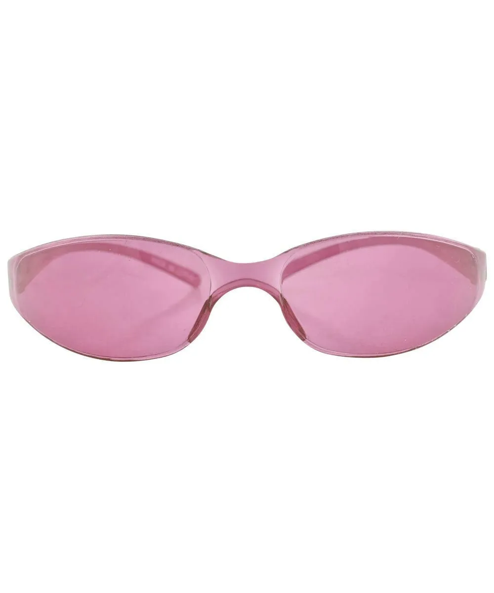 QUANTO Pink Rimless Sunglasses sold by Giant Vintage