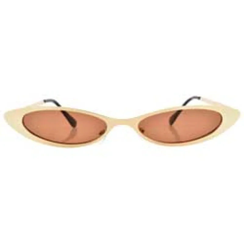 CHARLESTON Gold/Brown Cat-Eye Sunglasses sold by Giant Vintage