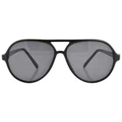 EVENING Black Aviator Sunglasses sold by Giant Vintage