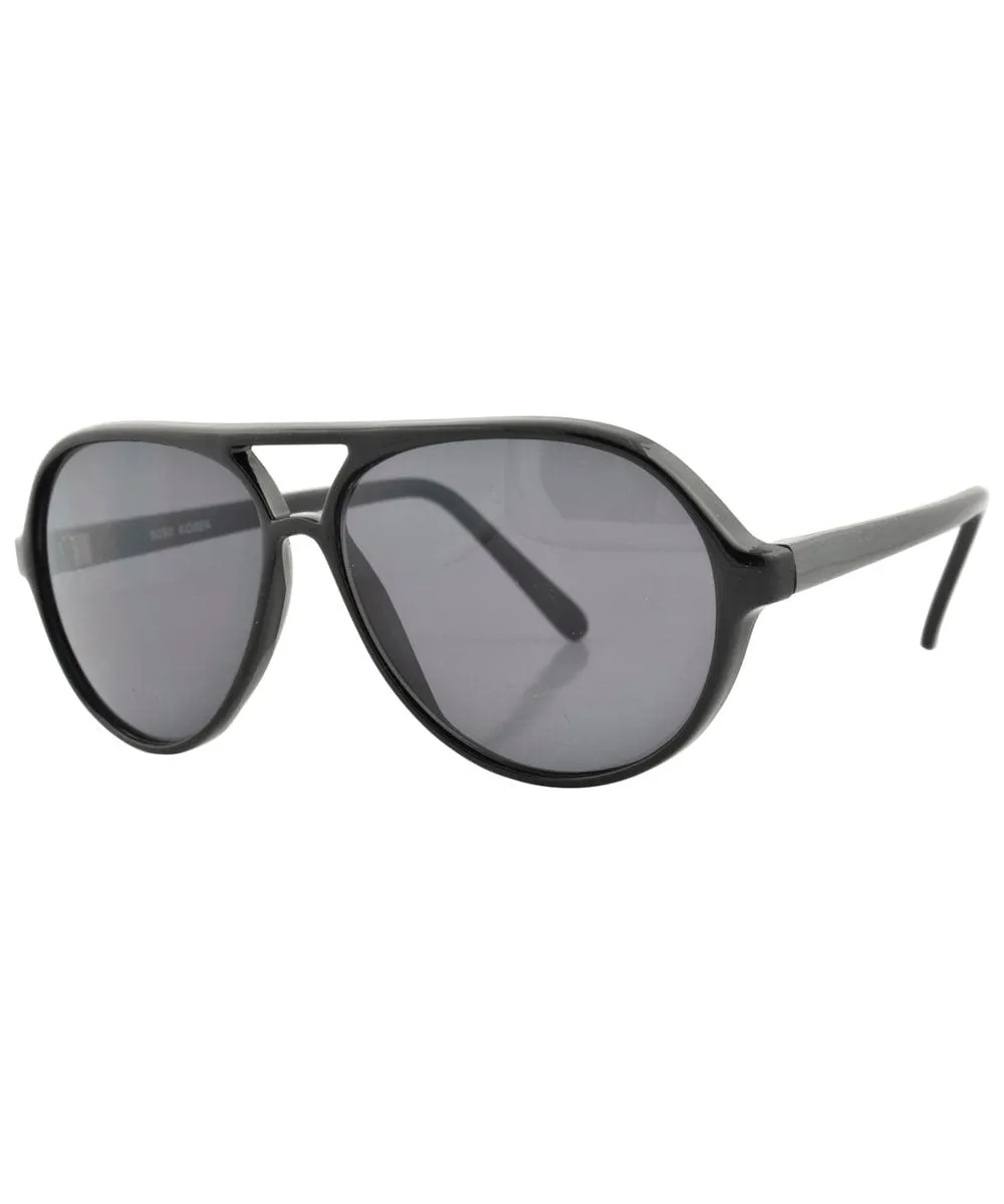 EVENING Black Aviator Sunglasses sold by Giant Vintage product image thumbnail 2