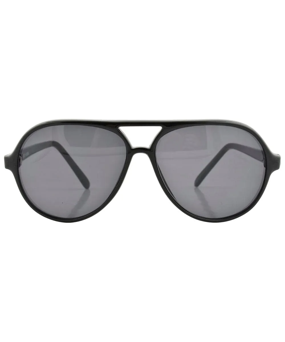 EVENING Black Aviator Sunglasses sold by Giant Vintage product image thumbnail 3