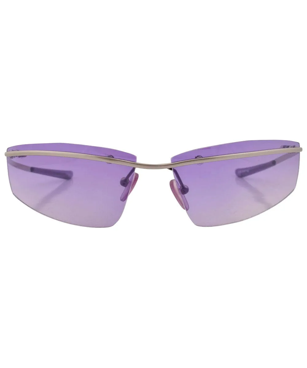 BEMUSE Purple Rimless Sunglasses sold by Giant Vintage product image thumbnail 3