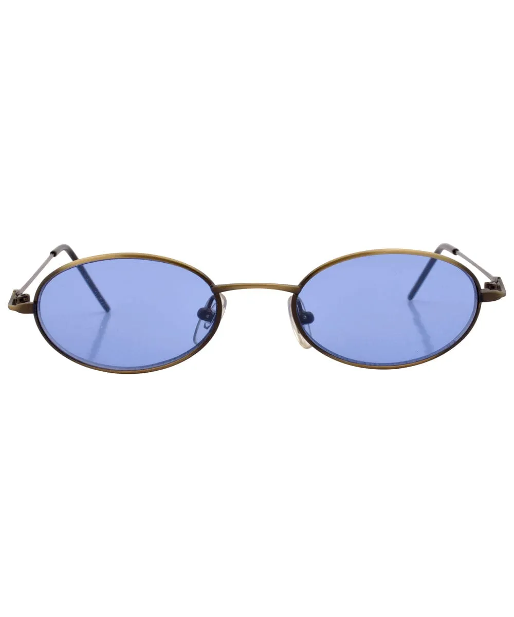 LEXICON Blue Oval Sunglasses sold by Giant Vintage product image thumbnail 3