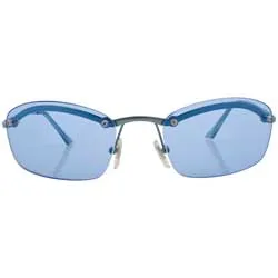 SPIN Blue Rimless Sunglasses sold by Giant Vintage