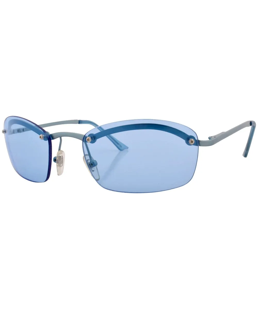 SPIN Blue Rimless Sunglasses sold by Giant Vintage product image thumbnail 2