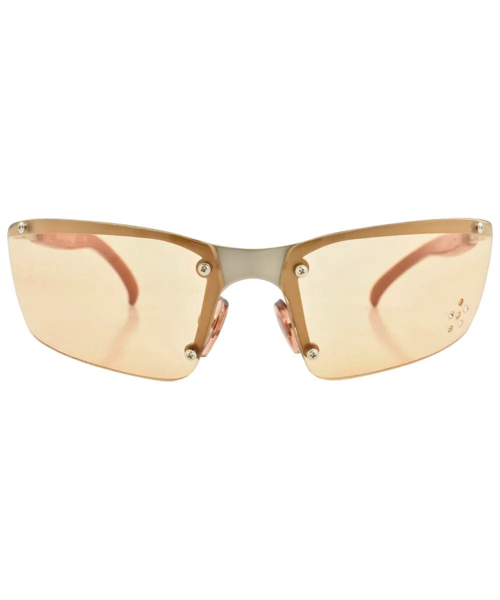 AMBIGUOUS Amber Rimless Sunglasses sold by Giant Vintage product image thumbnail 3