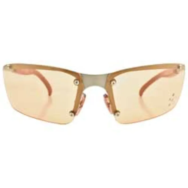 AMBIGUOUS Amber Rimless Sunglasses sold by Giant Vintage