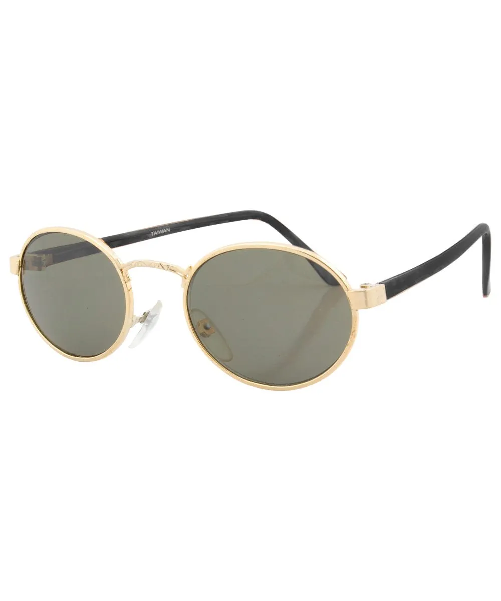 CANTER Gold Oval Sunglasses sold by Giant Vintage product image thumbnail 2