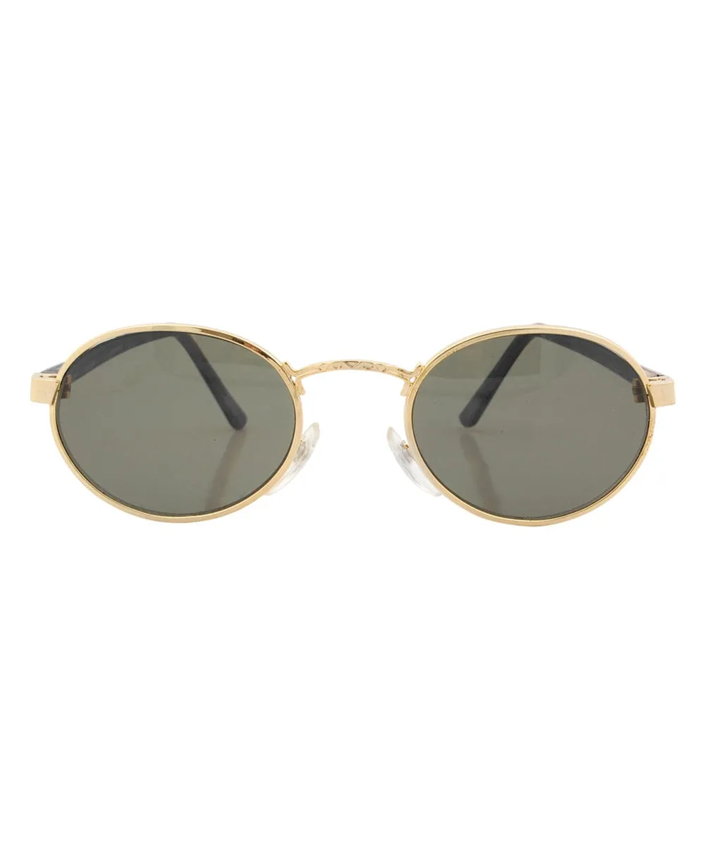CANTER Gold Oval Sunglasses sold by Giant Vintage product image thumbnail 3
