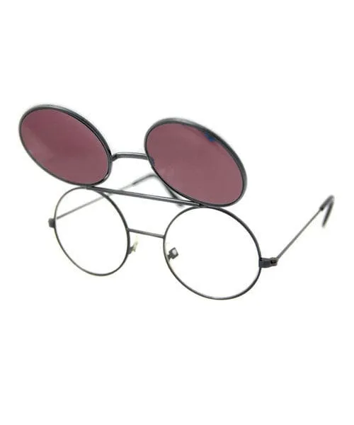 FLIP-SEA Black/Fire Flip-Up Sunglasses sold by Giant Vintage product image thumbnail 2