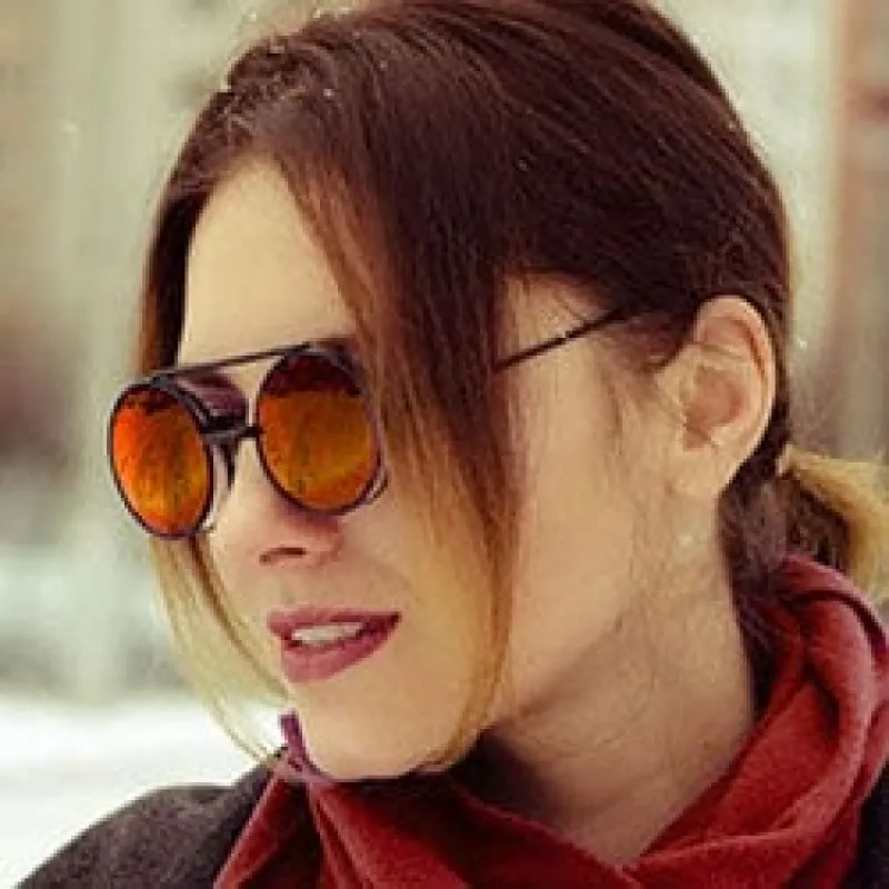 FLIP-SEA Black/Fire Flip-Up Sunglasses sold by Giant Vintage