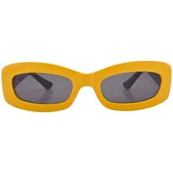 STONES Yellow/Black Square Sunglasses sold by Giant Vintage