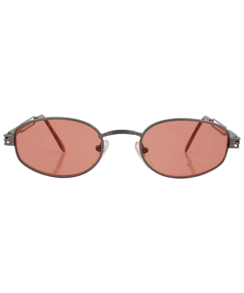 MENARD Gunmetal Oval Sunglasses sold by Giant Vintage product image thumbnail 3