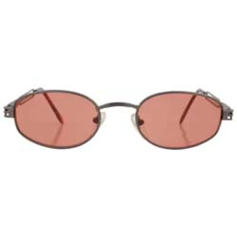 MENARD Gunmetal Oval Sunglasses sold by Giant Vintage