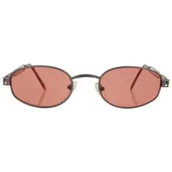 MENARD Gunmetal Oval Sunglasses sold by Giant Vintage