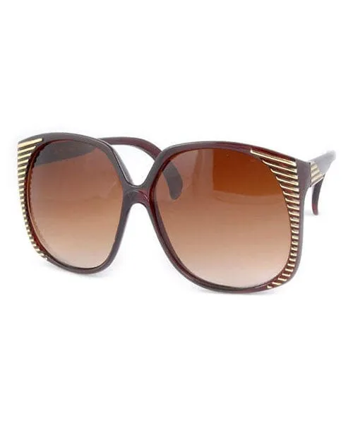 SANTA ANA Tortoise 70s Oversized Sunglasses sold by Giant Vintage product image thumbnail 2