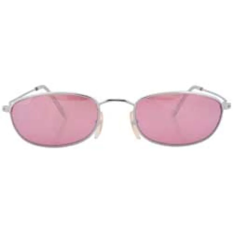 STRANGER Silver / Pink Square Sunglasses sold by Giant Vintage