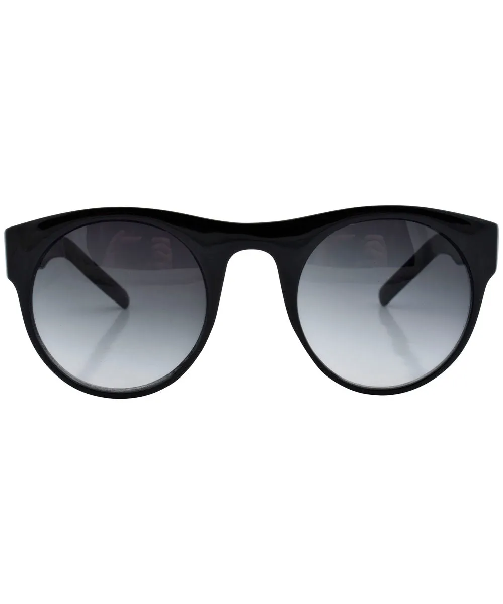TINGLE Black Round Sunglasses sold by Giant Vintage product image thumbnail 3