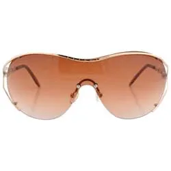 FLAVOR Gold/Brown Oversized Sunglasses sold by Giant Vintage