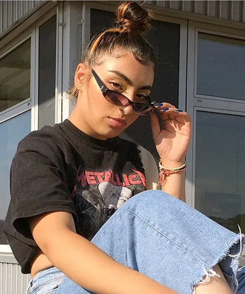 PURR Smoke Oval Sunglasses sold by Giant Vintage product image thumbnail 4