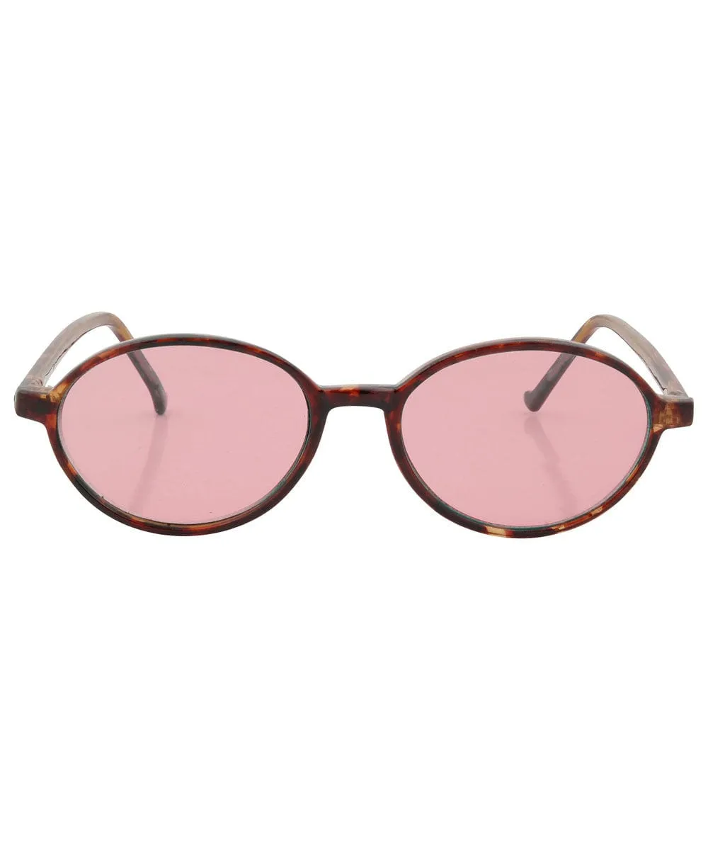 CARTER Demi/Pink Oval Sunglasses sold by Giant Vintage product image thumbnail 3