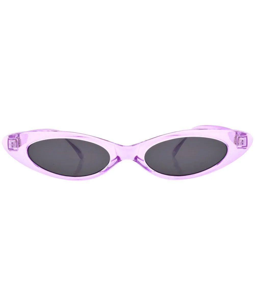 CAROLINA Crystal Purple Slim Cat-Eye Sunglasses sold by Giant Vintage product image thumbnail 3